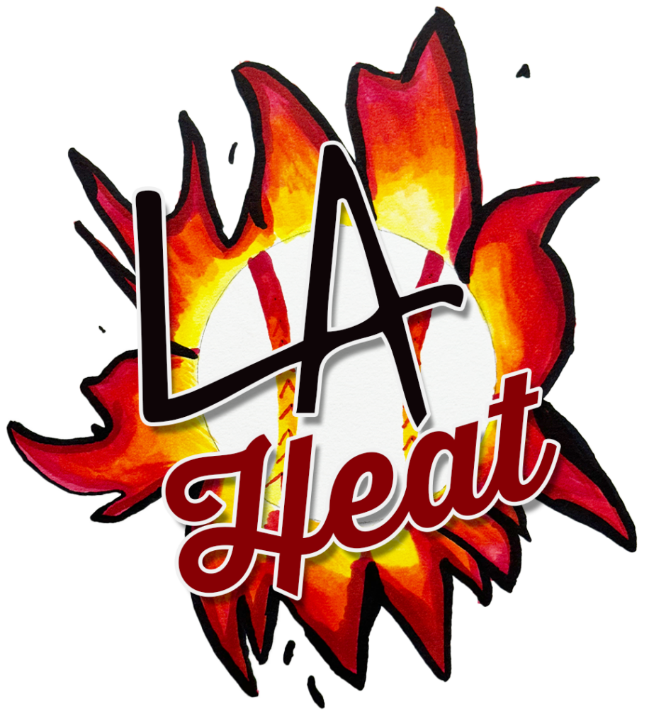 LA Heat Girls Baseball Logo