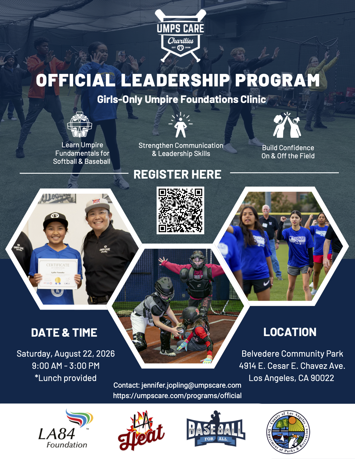 Girls’ Umpire Clinic, August 22