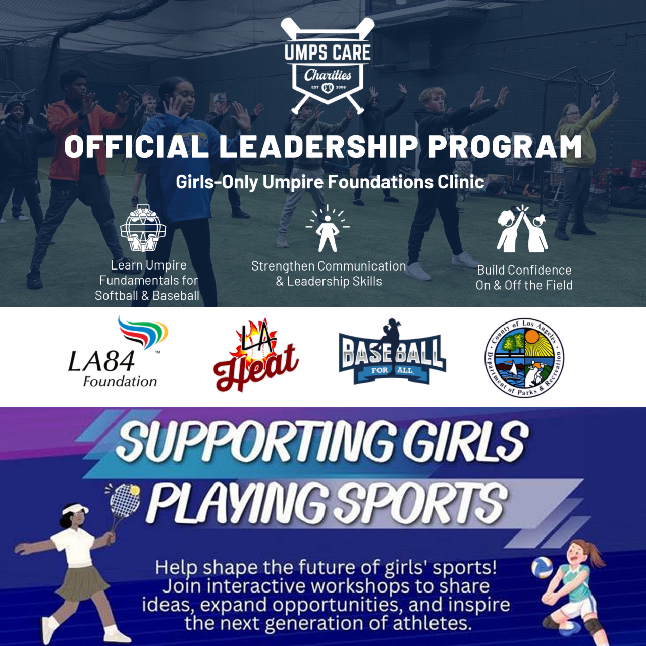 Girls’ Umpire Clinic, August 22